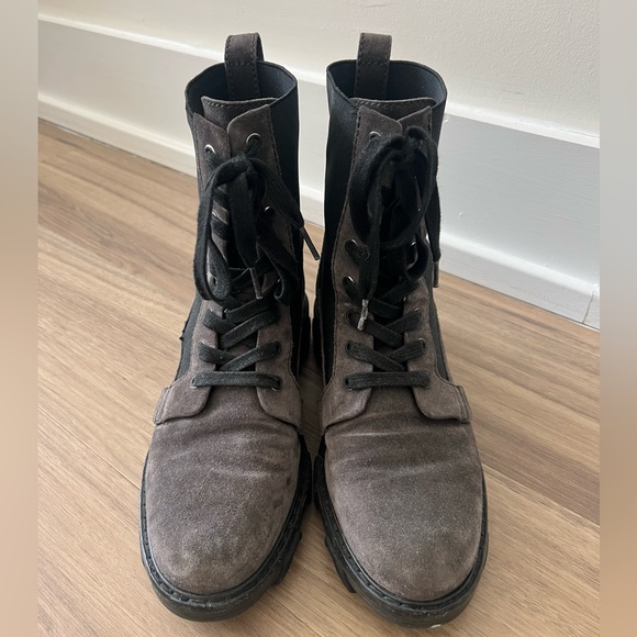 rag & bone Shoes - Rag & Bone Suede Grey Combat Boots